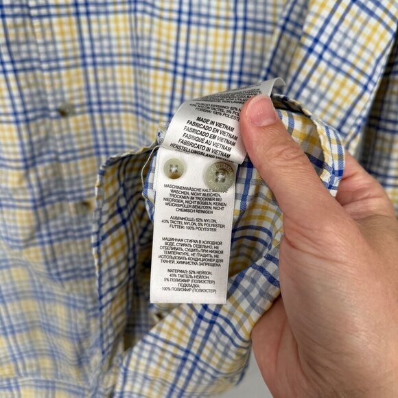 Columbia Mens Super Bahama Button Down Shirt Size XL Vented Fishing Roll Tab - Picture 8 of 13